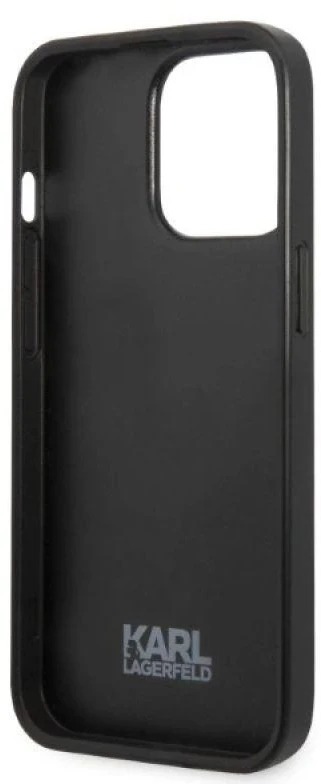 Karl Lagerfeld KLHCP13LPMNIKBL Apple iPhone 13 Pro / 13 6,1″ kietas dėklas mėlynas Monogram Ikonik Patch
