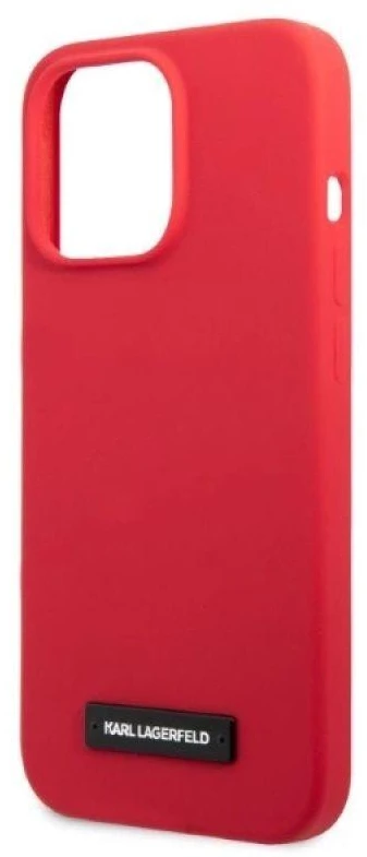 Karl Lagerfeld KLHCP13LSLMP1R Apple iPhone 13 Pro / 13 6,1″ kietas dėklas red Silicone Plaque