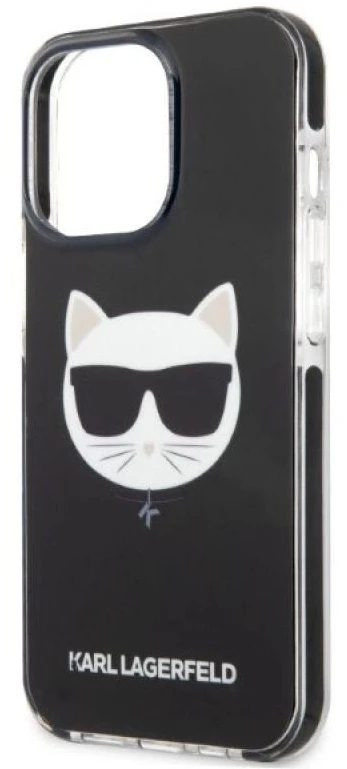 Karl Lagerfeld KLHCP13LTPECK Apple iPhone 13 Pro / 13 6,1″ kietas dėklas juodos spalvos Choupette Head