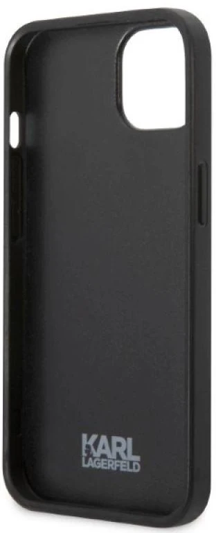 Karl Lagerfeld KLHCP13MPMNIKBL Apple iPhone 13/ 14 / 15 6,1″ kietas dėklas mėlynas Monogram Ikonik Patch