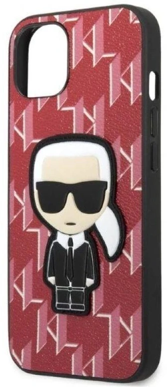 Karl Lagerfeld KLHCP13MPMNIKPI Apple iPhone 13/ 14 / 15 6,1″ kietas dėklas red Monogram Ikonik Patch