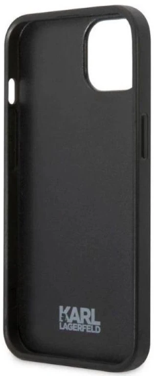 Karl Lagerfeld KLHCP13MPMNIKPI Apple iPhone 13/ 14 / 15 6,1″ kietas dėklas red Monogram Ikonik Patch