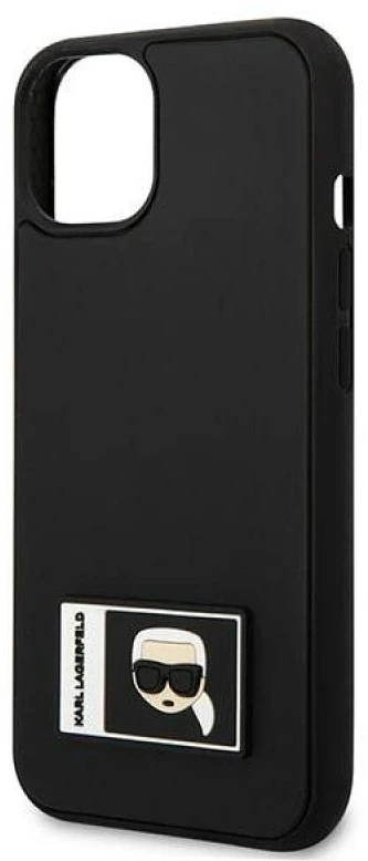 Karl Lagerfeld KLHCP13S3DKPK Apple iPhone 13 mini 5,4″ juodos spalvos kietas dėklas Ikonik Patch