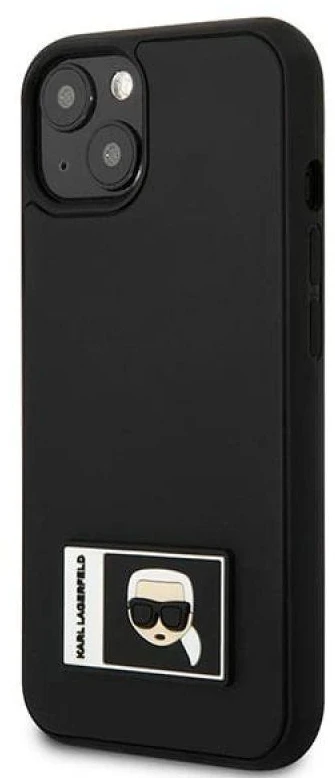 Karl Lagerfeld KLHCP13S3DKPK Apple iPhone 13 mini 5,4″ juodos spalvos kietas dėklas Ikonik Patch