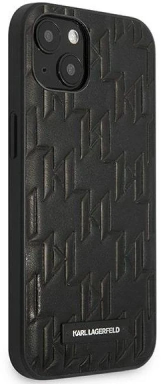 Karl Lagerfeld KLHCP13SMNMP1K Apple iPhone 13 mini 5,4″ kietas dėklas juodos spalvos Monogram Plaque