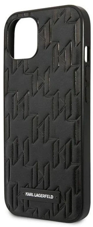 Karl Lagerfeld KLHCP13SMNMP1K Apple iPhone 13 mini 5,4″ kietas dėklas juodos spalvos Monogram Plaque