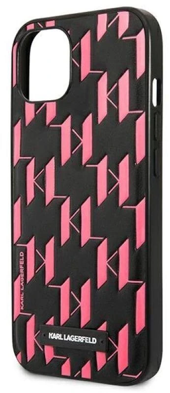 Karl Lagerfeld KLHCP13SMNMP1P Apple iPhone 13 mini 5,4″ kietas dėklas rožinės spalvos Monogram Plaque