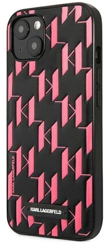 Karl Lagerfeld KLHCP13SMNMP1P Apple iPhone 13 mini 5,4″ kietas dėklas rožinės spalvos Monogram Plaque