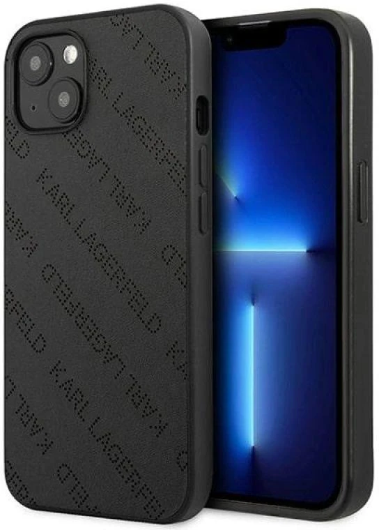 Karl Lagerfeld KLHCP13SPTLK Apple iPhone 13 mini 5,4″ kietas dėklas juodos spalvos Perforated Allover