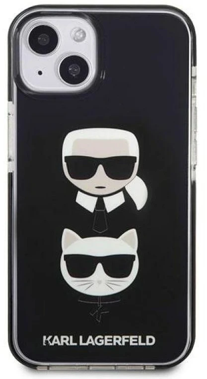 Karl Lagerfeld KLHCP13STPE2TK Apple iPhone 13 mini 5,4″ kietas dėklas juodos spalvos Karl&Choupette Head