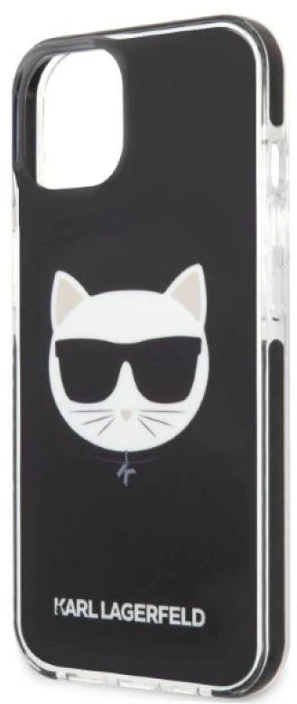 Karl Lagerfeld KLHCP13STPECK Apple iPhone 13 mini 5,4″ kietas dėklas juodos spalvos Choupette Head