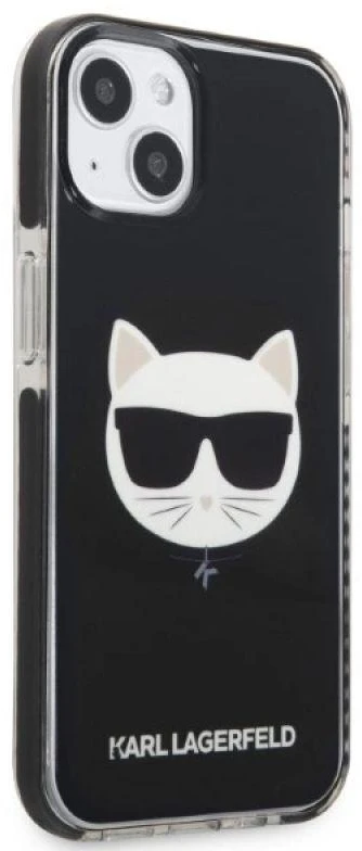 Karl Lagerfeld KLHCP13STPECK Apple iPhone 13 mini 5,4″ kietas dėklas juodos spalvos Choupette Head