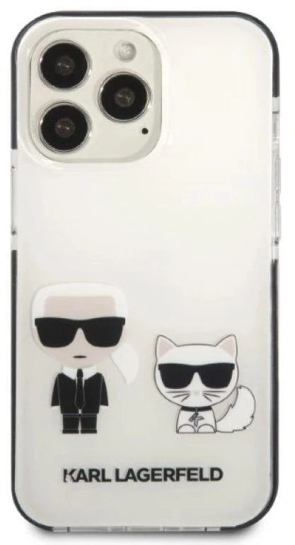 Karl Lagerfeld KLHCP13XTPEKCW Apple iPhone 13 Pro Max 6,7″ kietas dėklas baltos spalvos Karl&Choupette