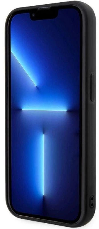 Karl Lagerfeld KLHCP14L3DRKINK Apple iPhone 14 Pro 6.1″ juodos spalvos kietas dėklas Rubber Ikonik 3D