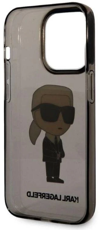 Karl Lagerfeld KLHCP14LHNIKTCK Apple iPhone 14 Pro 6,1″ juodos spalvos kietas dėklas Ikonik Karl Lagerfeld