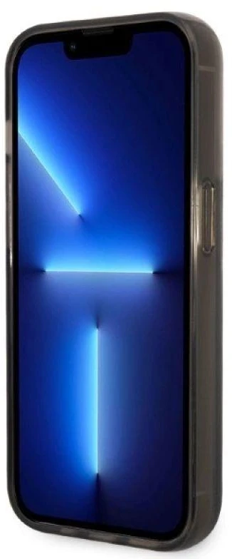 Karl Lagerfeld dėklas, skirtas iPhone 14 Pro 6,1 KLHCP14LLNCHCK juodas kietas dėklas, skirtas Liquid Glitter NFT Choupette Head
