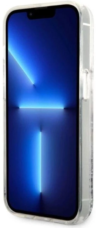 Karl Lagerfeld KLHCP14LLNKHCH iPhone 14 Pro 6,1″ sidabrinis kietas dėklas Glitter Karl Head