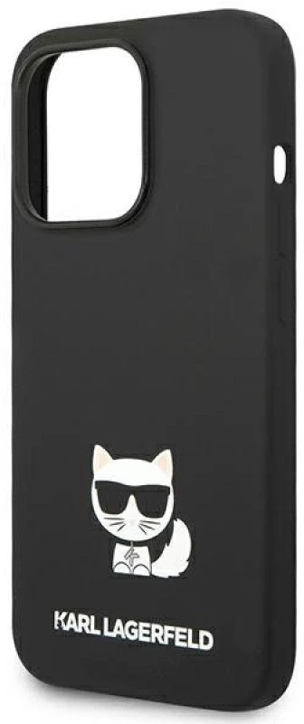 Karl Lagerfeld KLHCP14LSLCTBK Apple iPhone 14 Pro 6,1″ kietas dėklas juodos spalvos Silicone Choupette Body