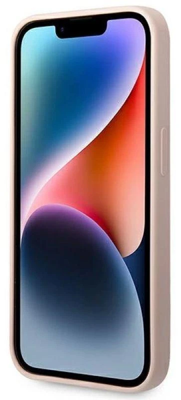 Karl Lagerfeld Liquid Silikoninis dėklas skirtas iPhone 14 Pro, rožinis