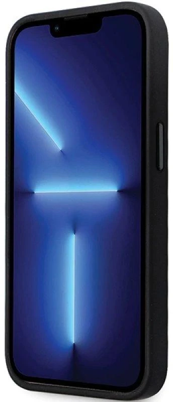 Apple iPhone 14 Pro Karl Lagerfeld dėklas Silicone C Metal Pin (KLHCP14LSMHCNPK) juodos spalvos