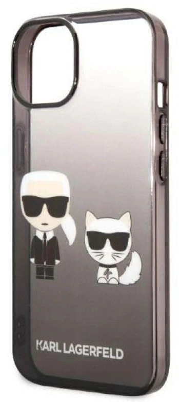 Dėklas Karl Lagerfeld KLHCP14LTGKCK iPhone 14 Pro 6.1 "hardcase juodas / juodas Gradient Ikonik Karl & Choupette
