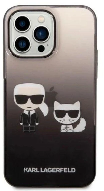 Dėklas Karl Lagerfeld KLHCP14LTGKCK iPhone 14 Pro 6.1 "hardcase juodas / juodas Gradient Ikonik Karl & Choupette