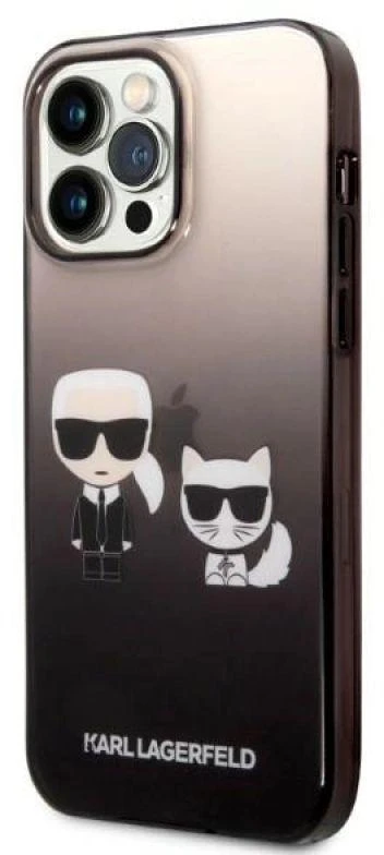 Dėklas Karl Lagerfeld KLHCP14LTGKCK iPhone 14 Pro 6.1 "hardcase juodas / juodas Gradient Ikonik Karl & Choupette