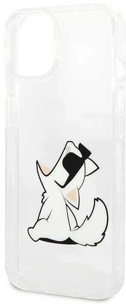Karl Lagerfeld dėklas, skirtas iPhone 14 Plus 6,7 KLHCP14MCFNRC permatomas kietas dėklas Choupette Fun