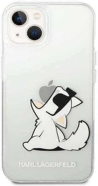 Karl Lagerfeld dėklas, skirtas iPhone 14 Plus 6,7 KLHCP14MCFNRC permatomas kietas dėklas Choupette Fun