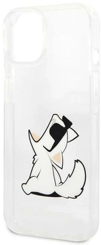 Karl Lagerfeld dėklas, skirtas iPhone 14 Plus 6,7 KLHCP14MCFNRC permatomas kietas dėklas Choupette Fun