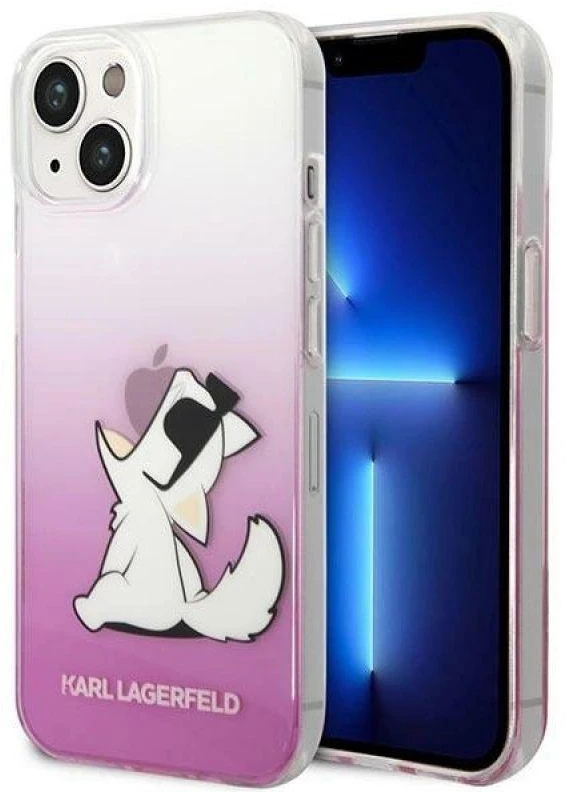 Karl Lagerfeld KLHCP14MCFNRCPI Apple iPhone 14 Plus / 15 Plus 6,7″ kietas dėklas rožinės spalvos Choupette Fun