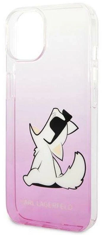 Karl Lagerfeld KLHCP14MCFNRCPI Apple iPhone 14 Plus / 15 Plus 6,7″ kietas dėklas rožinės spalvos Choupette Fun
