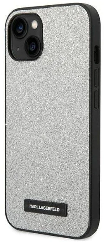 Dėklas Karl Lagerfeld KLHCP14MG2ELS iPhone 14 Plus 6.7 "hardcase sidabrinis / sidabrinis Glitter Plaque Logo
