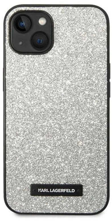 Dėklas Karl Lagerfeld KLHCP14MG2ELS iPhone 14 Plus 6.7 "hardcase sidabrinis / sidabrinis Glitter Plaque Logo