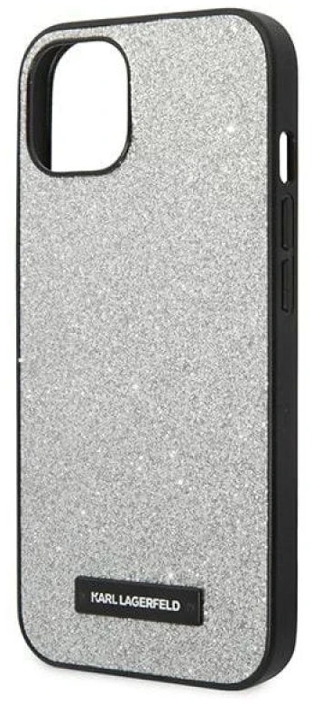 Dėklas Karl Lagerfeld KLHCP14MG2ELS iPhone 14 Plus 6.7 "hardcase sidabrinis / sidabrinis Glitter Plaque Logo
