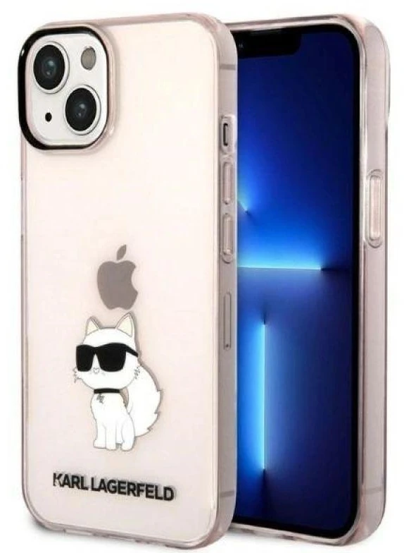 Dėklas Karl Lagerfeld KLHCP14MHNCHTCP IPHONE 14 PLUS / 15 PLUS 6.7 "Rožinis / Rožinis HARDCASE IKONIK CHOUPETTE