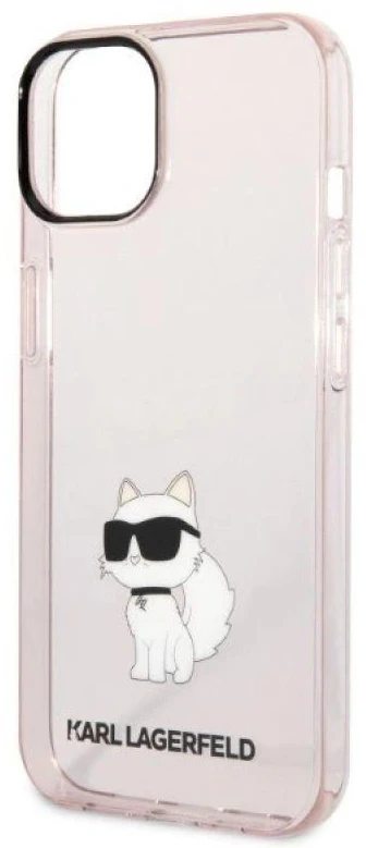 Dėklas Karl Lagerfeld KLHCP14MHNCHTCP IPHONE 14 PLUS / 15 PLUS 6.7 "Rožinis / Rožinis HARDCASE IKONIK CHOUPETTE