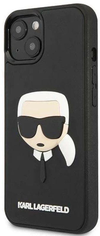 Karl Lagerfeld KLHCP14MKH3DBK Apple iPhone 14Plus / 15 Plus 6,7″ juodos spalvos kietas dėklas 3D Rubber Karl`s Head