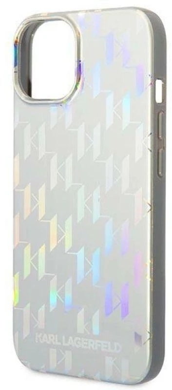 Dėklas Karl Lagerfeld KLHCP14MLGMMSV3 iPhone 14 Plus 6,7" hardcase sidabrinė/sidabrinis Monogram Iridescent