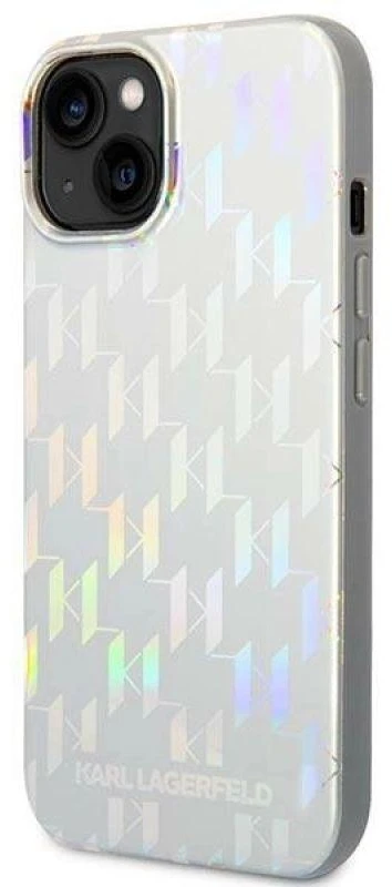 Dėklas Karl Lagerfeld KLHCP14MLGMMSV3 iPhone 14 Plus 6,7" hardcase sidabrinė/sidabrinis Monogram Iridescent