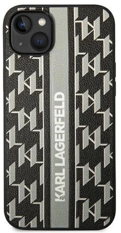 Karl Lagerfeld KLHCP14MPGKLSKG Apple iPhone 14Plus / 15 Plus 6,7″ kietas dėklas pilkos spalvos Monogram Stripe