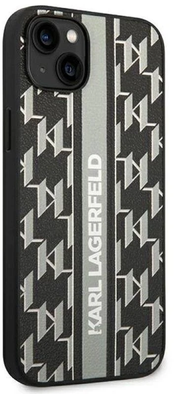 Karl Lagerfeld KLHCP14MPGKLSKG Apple iPhone 14Plus / 15 Plus 6,7″ kietas dėklas pilkos spalvos Monogram Stripe