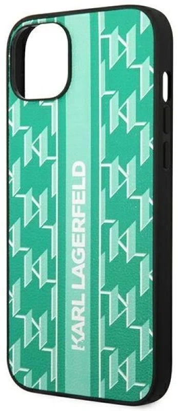 Karl Lagerfeld Karl Lagefeld dėklas, skirtas iPhone 14 Plus 6,7 KLHCP14MPGKLSKN žalios spalvos kietas dėklas , skirtas Monogram Stripe
