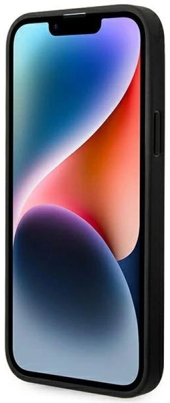 Dėklas Karl Lagerfeld Saffiano Monogram Case skirtas iPhone 14 Plus, juodas