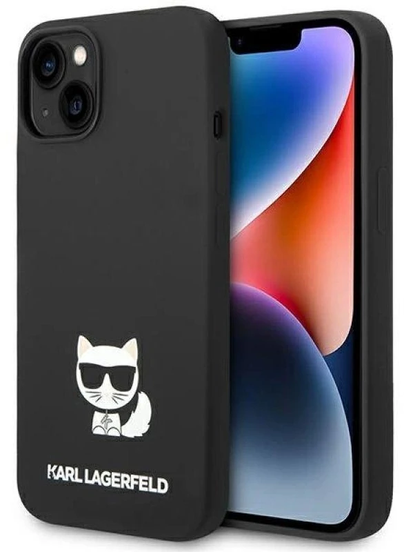 Dėklas Karl Lagerfeld KLHCP14MSLCTBK IPHONE 14 PLUS / 15 PLUS 6.7 "HARDCASE JUODA / Juodas SILICONE CHOUPETTE BODY