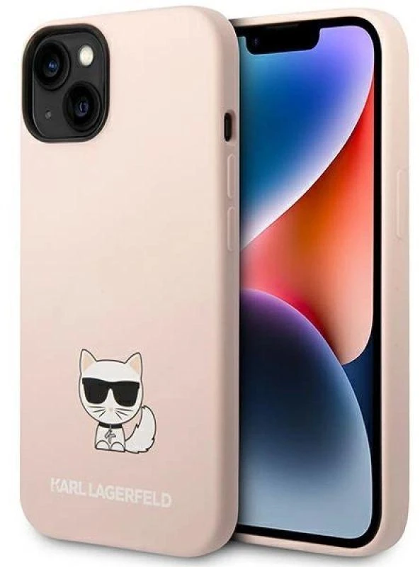 Dėklas Karl Lagerfeld KLHCP14MSLCTPI IPHONE 14 PLUS / 15 PLUS 6.7 "HARDCASE LIGHT Rožinis / LIGHT Rožinis SILICONE CHUPETTE BODY