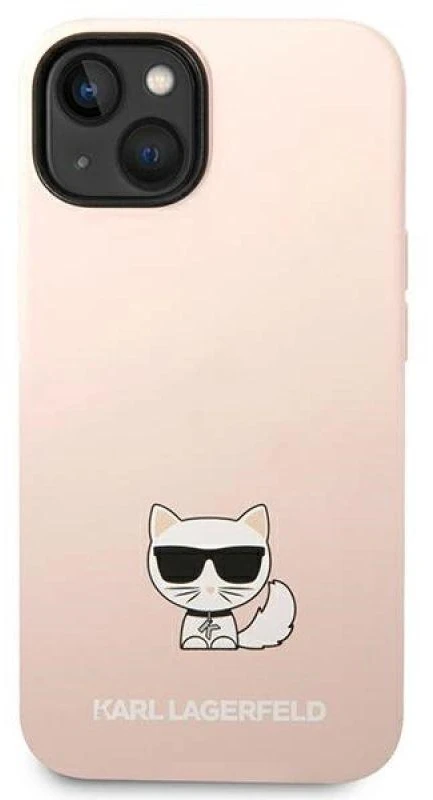 Dėklas Karl Lagerfeld KLHCP14MSLCTPI IPHONE 14 PLUS / 15 PLUS 6.7 "HARDCASE LIGHT Rožinis / LIGHT Rožinis SILICONE CHUPETTE BODY