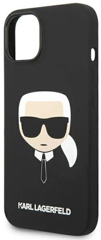 Dėklas Karl Lagerfeld KLHCP14MSLKHBK IPHONE 14 PLUS / 15 PLUS 6.7 "HARDCASE JUODA / Juodas SILICONE KARL`S HEAD