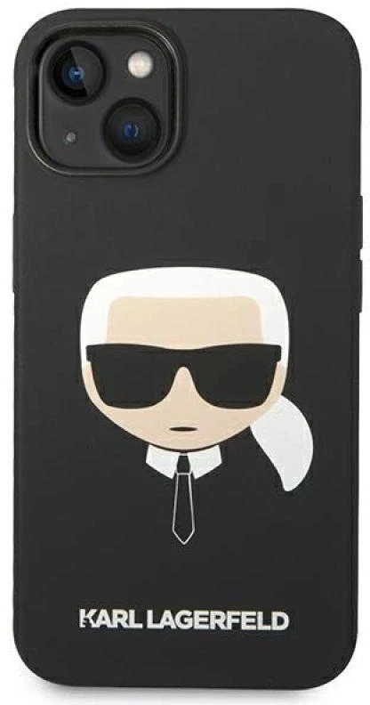 Dėklas Karl Lagerfeld KLHCP14MSLKHBK IPHONE 14 PLUS / 15 PLUS 6.7 "HARDCASE JUODA / Juodas SILICONE KARL`S HEAD