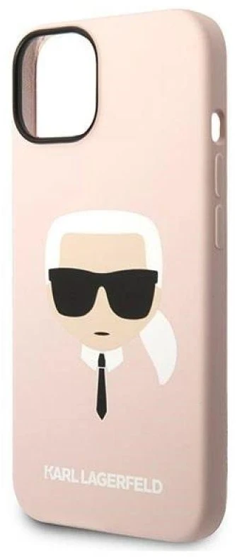 Dėklas Karl Lagerfeld KLHCP14MSLKHLP IPHONE 14 PLUS / 15 PLUS 6.7 "HARDCASE Rožinis / Rožinis SILICONE KARL`S HEAD